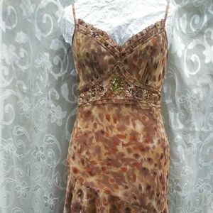 Together gold & brown sequins sz 8 evening dress